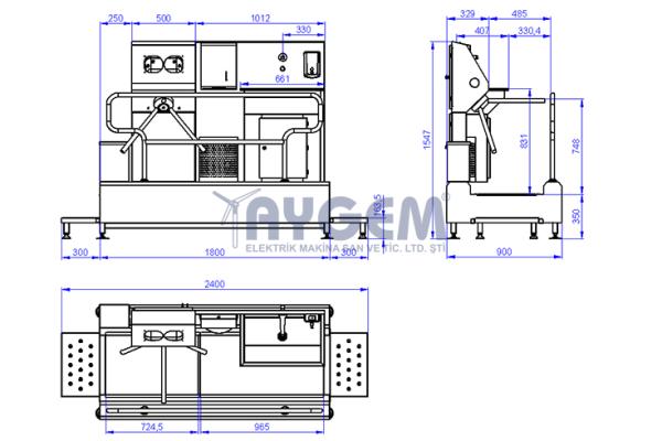 HAND AND FOOT DISINFECTION UNIT WITH SINK AND TURNSTILE 