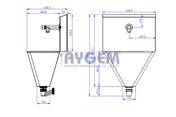 WALL-FLOOR MOUNTED CONE HAND WASHING SINK