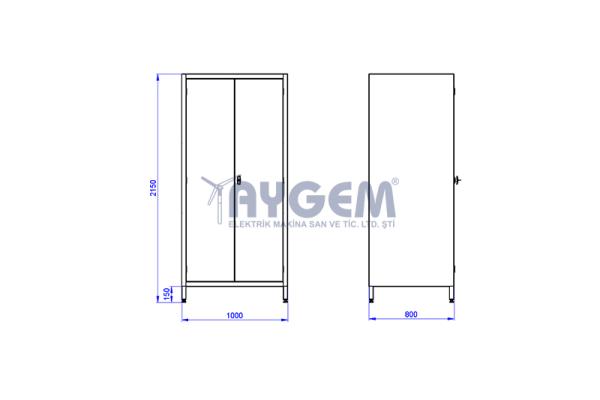 DOUBLE SHELF MATERIAL CABINET