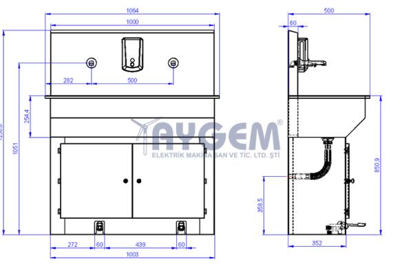    سینک های دست شویی کابینت دار مجهز به پدال و یا چشمی 