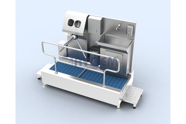 HAND AND FOOT DISINFECTION UNIT WITH SINK AND TURNSTILE 