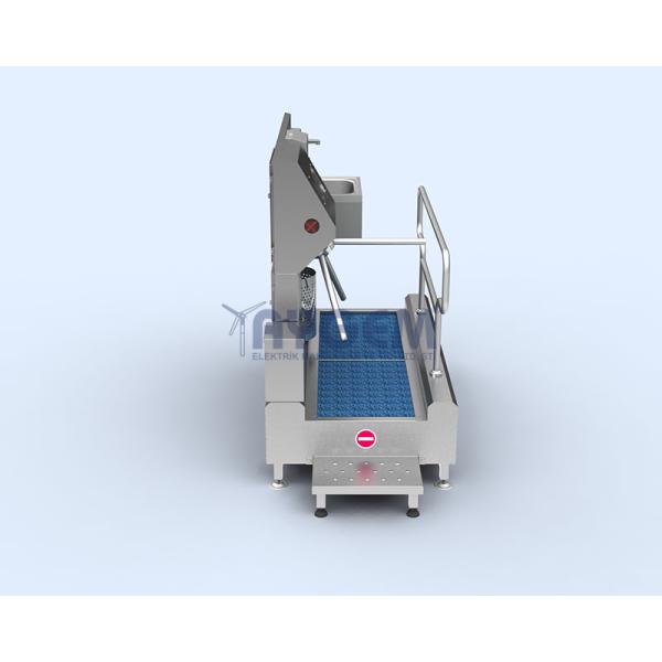 ECONOMICAL HAND AND FOOT DISINFECTANT LINE WITH SINK AND TURNSTILES