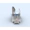 HORIZANTAL BRUSHED- HAND AND FOOT DISINFECTION UNIT  WITH TURNSTILE