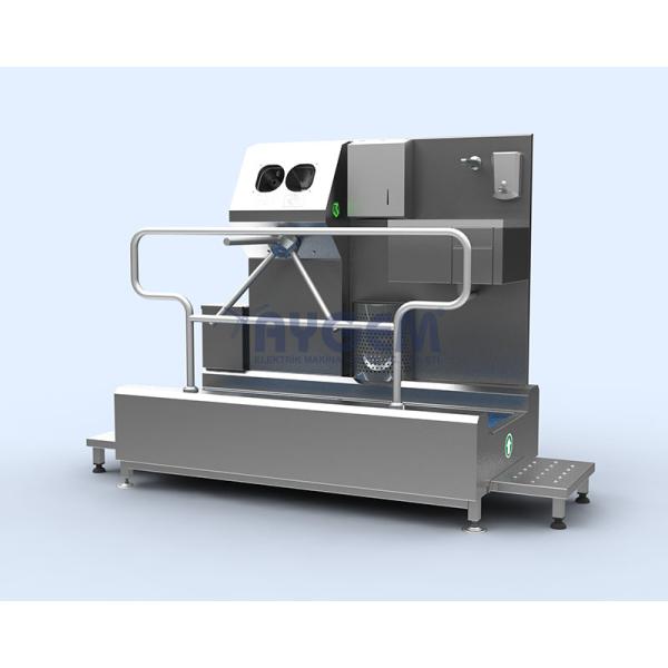 HAND AND FOOT DISINFECTANT LINE WITH DOUBLE SINK TURNSTILES