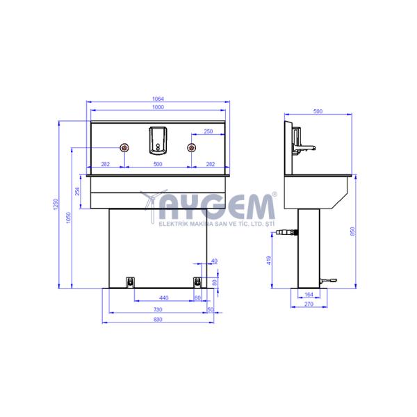 ECONOMICAL SERIES PEDAL OPERATED WASHBASIN