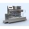 HORIZONTAL BRUSHED- HAND AND  FOOT DISINFECTION UNIT WITH TURNSTILE AND SİNK