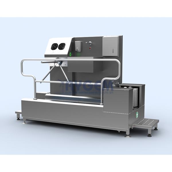 VERTICAL BRUSHED- HAND AND FOOT  DISINFECTION UNIT WITH SINK 