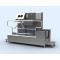 VERTICAL BRUSHED- HAND AND FOOT  DISINFECTION UNIT WITH SINK 
