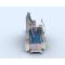 VERTICAL BRUSHED- HAND AND FOOT  DISINFECTION UNIT WITH SINK 