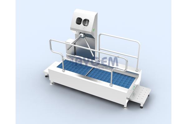 HAND AND FOOT DISINFECTION UNIT WITH TURNSTILE
