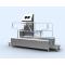 HORIZANTAL BRUSHED- HAND AND FOOT DISINFECTION UNIT  WITH TURNSTILE