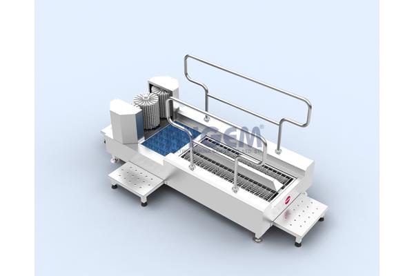 AUTOMATIC HORIZONTAL/VERTICAL-BRUSH MODULE FOR BOOT DISINFECTION 