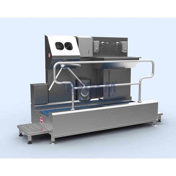 ECONOMICAL HAND AND FOOT DISINFECTANT LINE WITH SINK AND TURNSTILES
