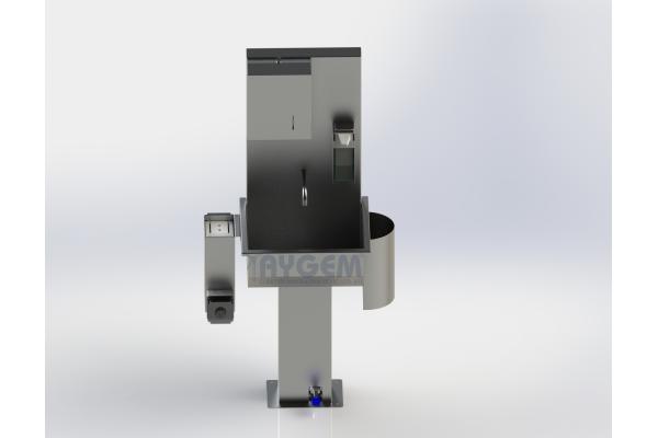 SINGLE PEDAL/ PHOTOCELL OPERATED PLUS Wet knife STRILASION  AND COMBINED WASHBASIN